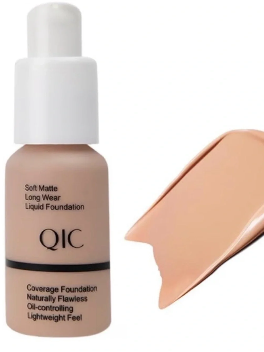 QIC Soft Matte Long Wear Liquid Foundation – In 103 Warm Peach 🍑